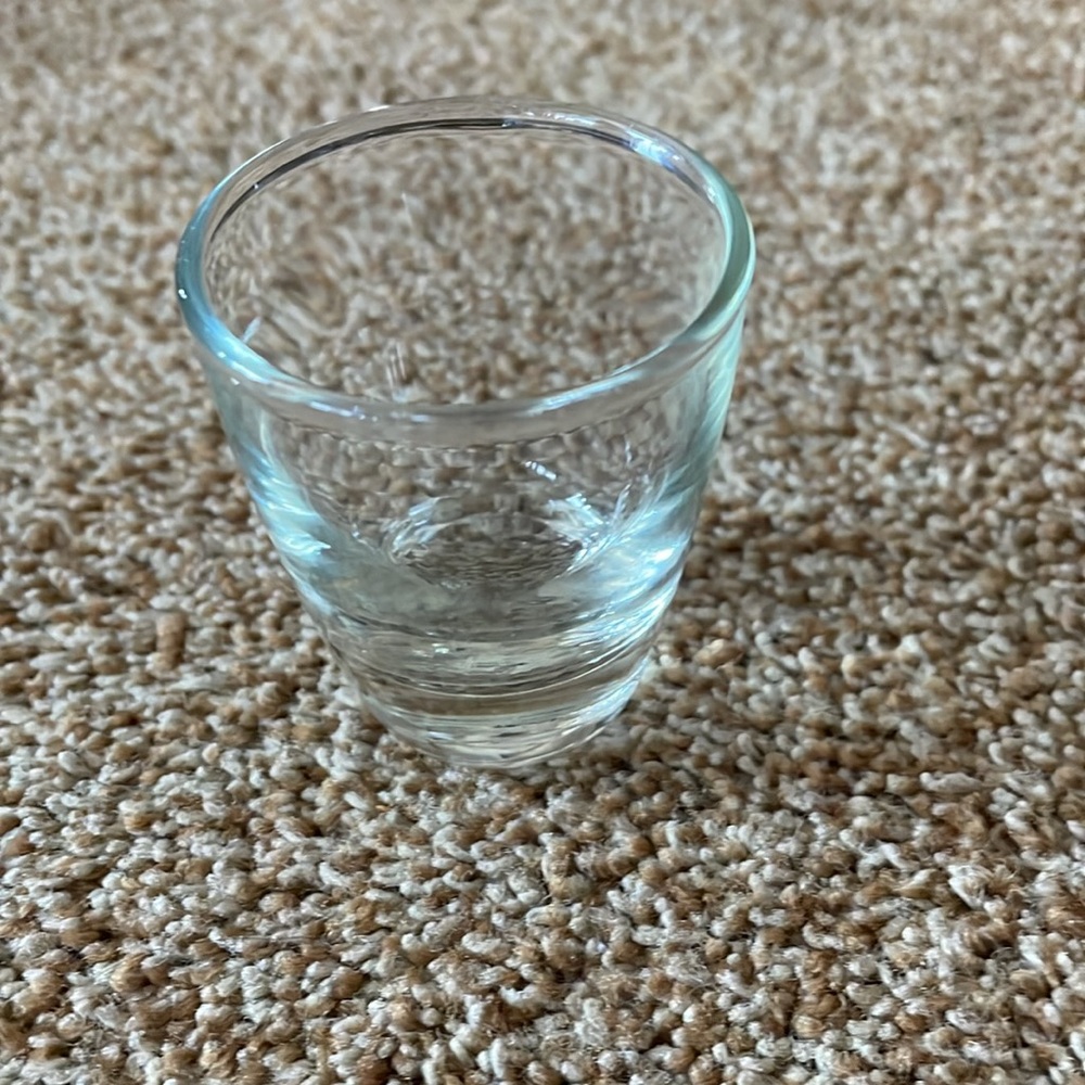 Clear shot glass 2” Tall Heavy Bottom